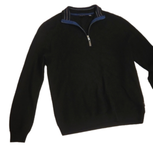 Mens/Unisex black Ted Baker quarter zip waffle sweater size 5.